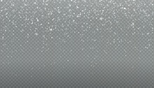 Christmas Background. Powder PNG. Magic Bokeh Shines With White Dust. Small Realistic Glare On A Transparent Png Background. Design Element For Cards, Invitations, Backgrounds, Screensavers.	
