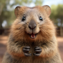 cute funny fat quokka