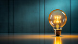 Fototapeta  - A bright idea. Light bulb concept. Business growth. Innovation.  Entrepreneur or entrepreneurialism.  