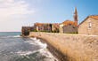 Budva montenegro citadel and old stone wall of the city