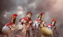 Spartan Soldiers From The Army Ancient Greece