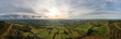 Aerial panorama view of Autumn countryside morning, Northern Ireland