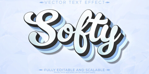 Softy text effect, editable flıffy and cloud text style
