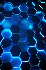 Blue honeycomb light textured background (vertical image), abstract blue honeycomb background, surreal web feeling