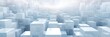 © kept - Beautiful white cubes futuristic background.
