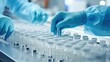 © Meow Creations - Close-up of a group of scientists carrying out scientific research in a lab