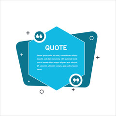 Free vector editable flat design quote box frame