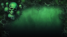 Halloween Banner. Festive Background With Copy Space.  Empty Postcard. Generative AI