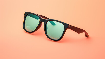 black Polarized sunglasses on the pastel background