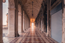 Arched Passage Of Biblioteca Marciana On Piazza San Marco