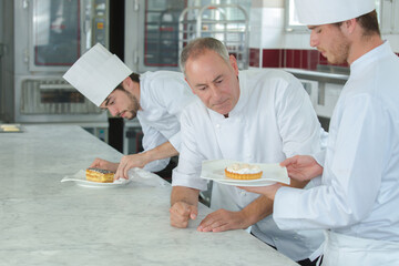 apprentices in pastry class