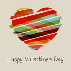 Aufkleber - Big colored heart and congratulations on 