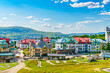 Mont Tremblant, beautiful national park and village in perfect harmony with nature.The unique and wonderful Mont-Tremblant resort village, Quebec, Canada. High quality photo.