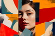 © Canvas Alchemy - Popup poster with woman portrait. Colorful digital art