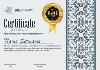 Wall Mural - Achievement certificate best award diploma