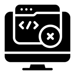 coding glyph icon