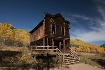 Wall Mural - Ghost town in Colorado near Aspen. This was taken in the fall with the golden change of leaves.