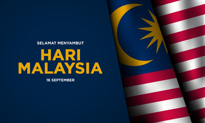 Sticker - Malaysia Day Background Design.