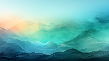 An abstract blue background with soft pleasing shapes and lines. Generative AI. 