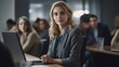 © inspiretta - Business woman, generative ai image of confident CEO woman.