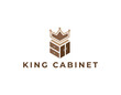 Simple Wood Cabinet Business Logo Design Template