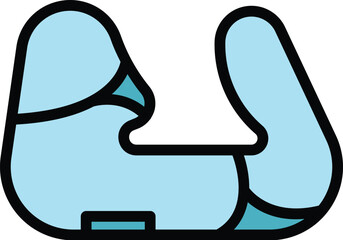 Race circuit icon outline vector. Start finish. Car road color flat