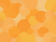 背景素材 オレンジ色 黄色 幾何学模様のポップなバックグラウンド素材 ドット ストライプ