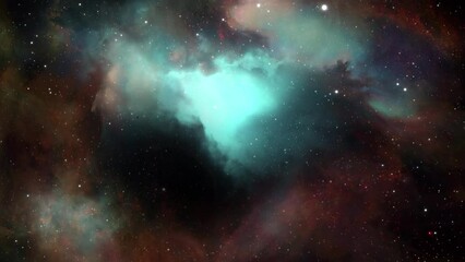 Wall Mural - view of Space Flight To The Orion Nebula 4k