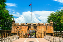 Puerta Del Conde, An Ancient Gate In Santo Domingo, The Capital Of Dominican Republic