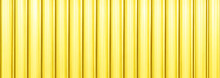 Light Yellow And White Corrugated Metal Sheet Background, Metal. The Texture Of The Corrugated Surface.