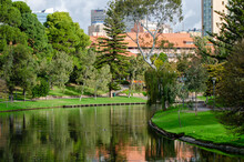 A View Of The River Torrens In Adelaide, South Australia
