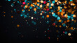 Colorful birthday and carnival party confetti background. Generative Ai