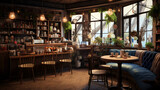 Fototapeta Londyn - Cozy And Inviting Coffee Shop