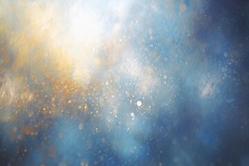 Wall Mural - dark bokeh lights diamond blurred design banner cosmic gold background christmas defocused blue abst