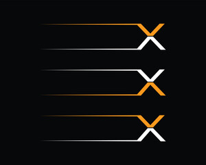 Minimalist 'X' Logo Design Illustration Template