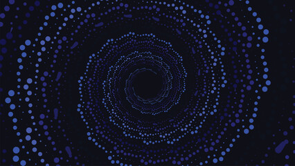 Wall Mural - Abstract spiral vortex round background in dark blue color combination. This creative design can be used as a background.