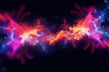 Wall Mural - technology wallpaper smoke bright digital green abstract colourful background sparks illustration ne