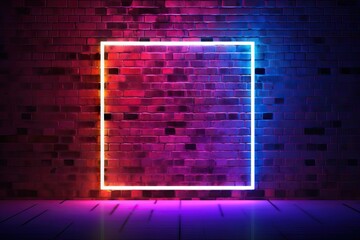 Wall Mural - technology colours abstract decoration purple red pattern square neon str texture black light line b