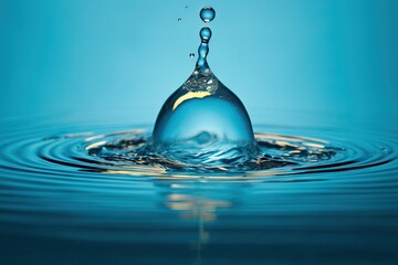Wall Mural - splashing pattern macro background blue closeup nature simplicity beauty relaxation impact circle tr