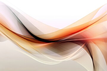 Wall Mural - artistic light ideas digital white line abstract concept your background wave fractal illustration e