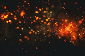 Wall Mural - bright star backgound celebration spark burn glistering blur front bokeh black blurred flare blurred