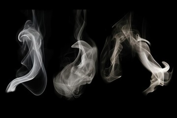 Wall Mural - swirl cloud background lightweight fog motion flowing gas background black condensation abstract pol