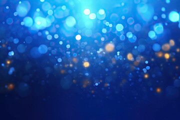 Wall Mural - christmas blue light dark backlit circle background brown abstract background bright bokeh backgroun
