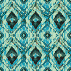 Poster - pattern with ikat design, tie dye