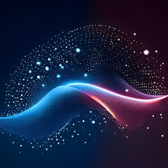 Wall Mural - abstract polygonal space low poly dark background with connecting dots and lines. connection structu