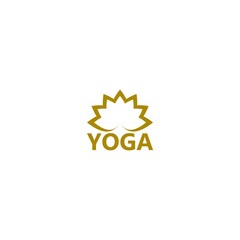 Sticker - Lotus Yoga sign icon isolated on white background