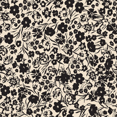 Poster - black and white seamless pattern