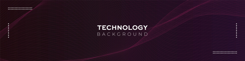 Wall Mural - linkedin banner futuristic technology background