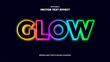 colorful neon glow editable text effect