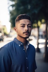 Wall Mural - shot of a handsome young man standing outside